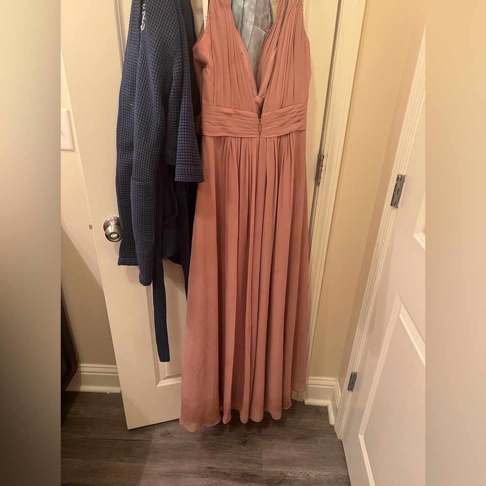 Azazie Maren dress in dusty rose, measurements listed in last picture